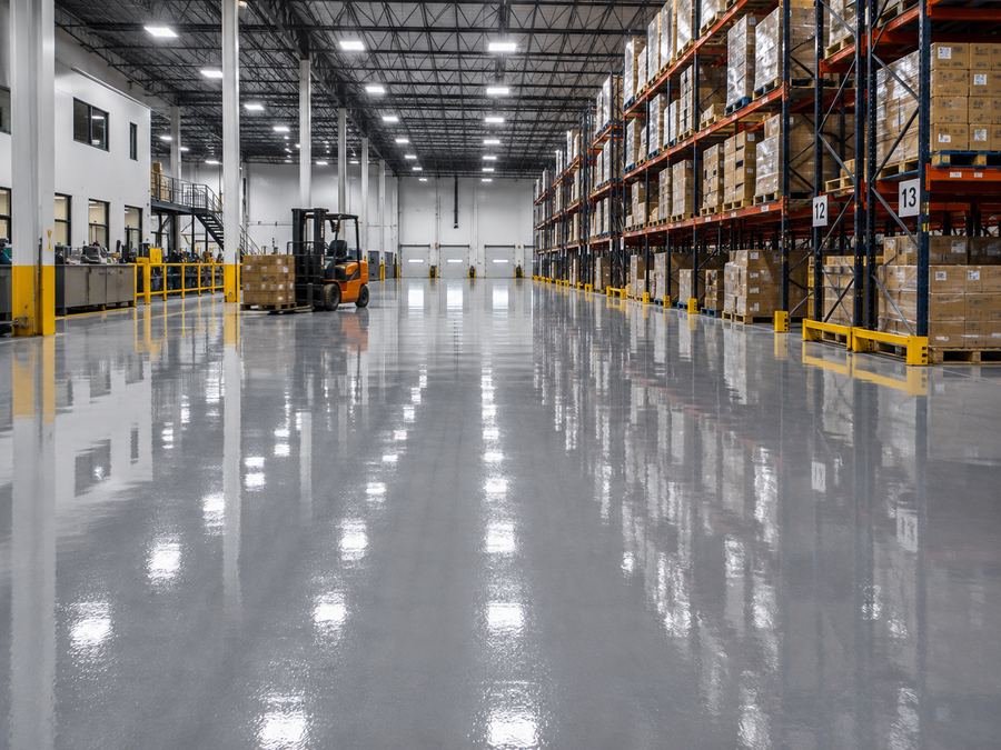 Distribution warehouse epoxy floor, Brandon, FL