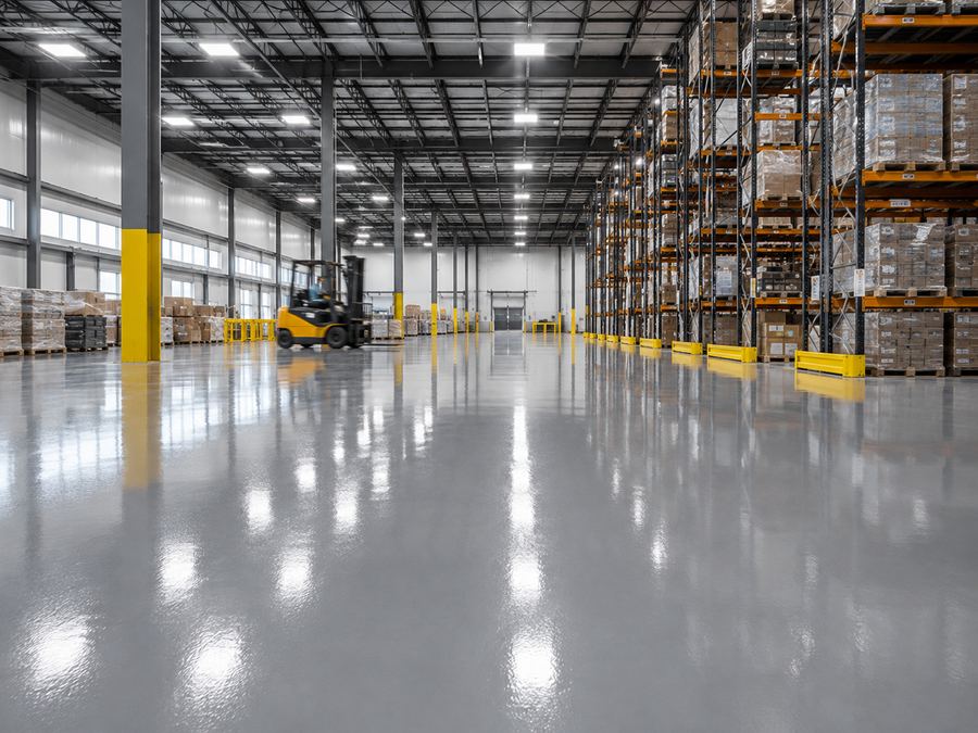 Distribution warehouse epoxy floor, Brandon, FL