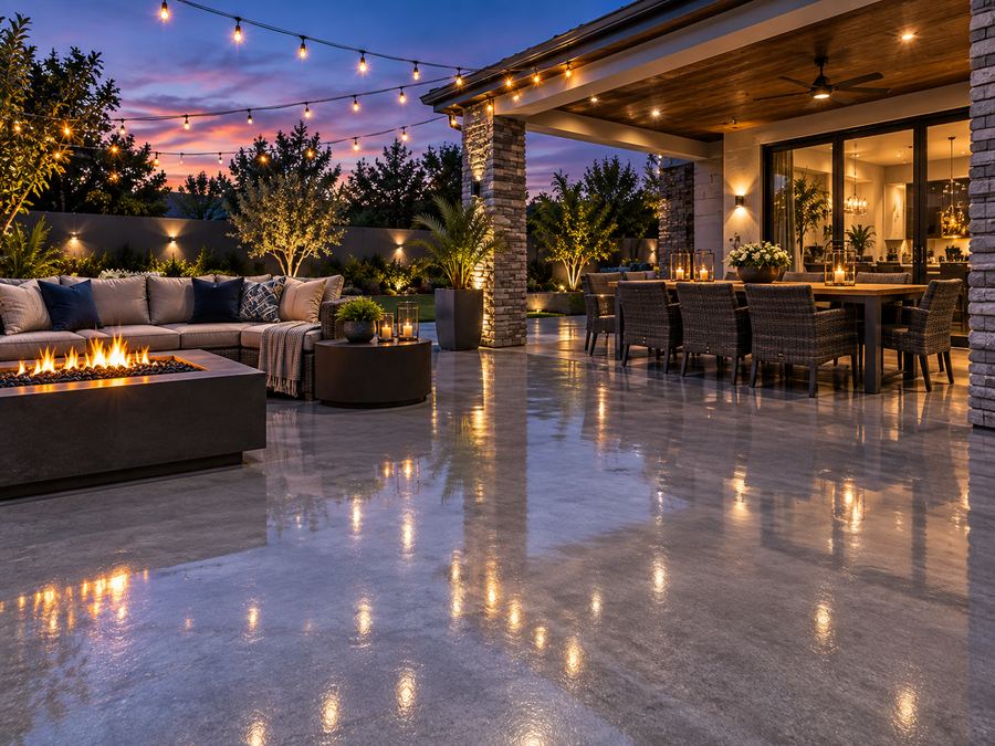 Restored patio epoxy floor, Riverview, FL