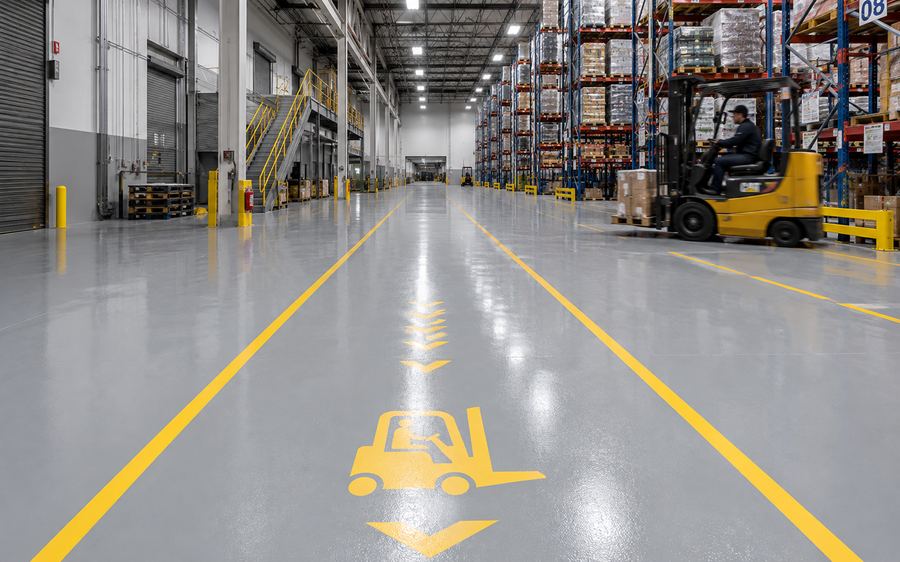 Warehouse epoxy floor coating