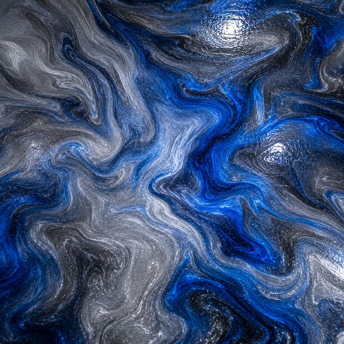Metallic pour epoxy finish swatch